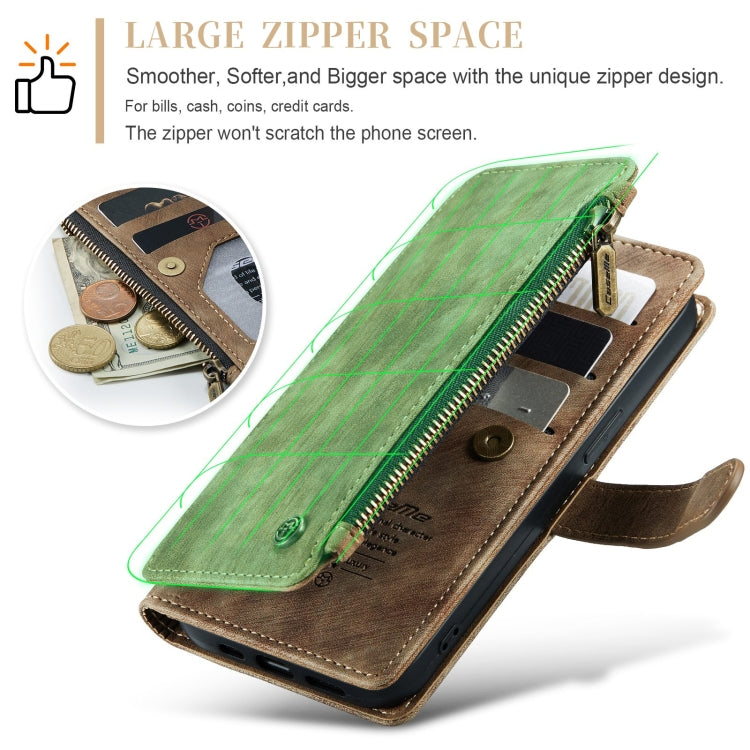 For iPhone 15 Plus CaseMe C30 Multifunctional Leather Phone Case(Brown) - free shipping - PMC Jewellery - Order now!