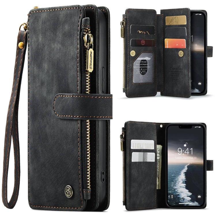 For iPhone 15 Plus CaseMe C30 Multifunctional Leather Phone Case(Black) - free shipping - PMC Jewellery - Order now!