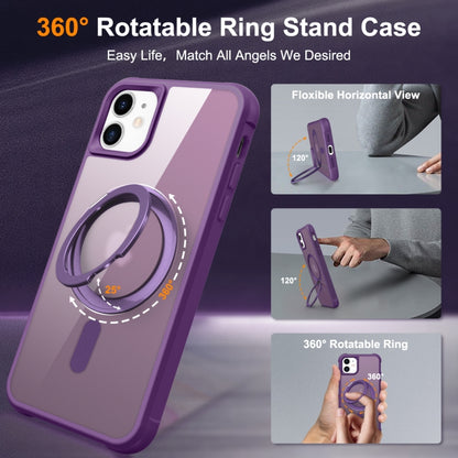 For iPhone 11 MagSafe Magnetic Rotating Holder Phone Case(Purple) - iPhone 11 Cases by PMC Jewellery | Online Shopping South Africa | PMC Jewellery