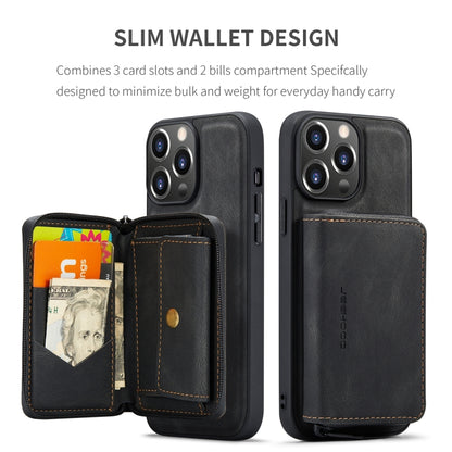 For iPhone 15 Pro Max JEEHOOD Magnetic Zipper Wallet Leather Phone Case(Black) - iPhone 15 Pro Max Cases by JEEHOOD | Online Shopping South Africa | PMC Jewellery | Buy Now Pay Later Mobicred