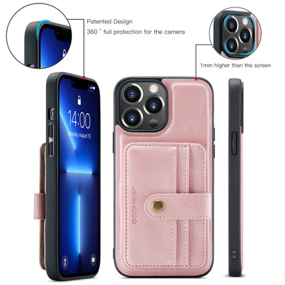 For iPhone 15 Pro Max JEEHOOD RFID Blocking Anti-Theft Magnetic PU Phone Case(Pink) - iPhone 15 Pro Max Cases by JEEHOOD | Online Shopping South Africa | PMC Jewellery | Buy Now Pay Later Mobicred