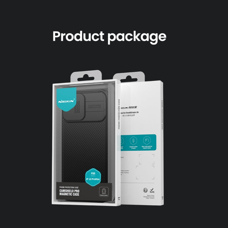 For iPhone 16 Pro Max NILLKIN CamShield Pro Magnetic Magsafe Phone Case(Black) - free shipping - PMC Jewellery - Order now!