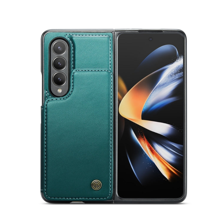 For Samsung Galaxy Z Fold4 5G CaseMe C22 PC+TPU Business Style RFID Anti-theft Leather Phone Case(Blue Green) - Galaxy Z Fold4 5G Cases by CaseMe | Online Shopping South Africa | PMC Jewellery | Buy Now Pay Later Mobicred