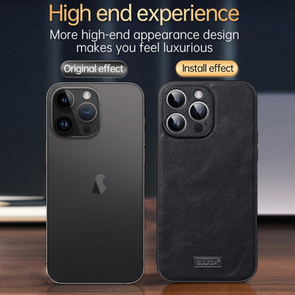 For iPhone 16 Pro Max SULADA Shockproof TPU Hybrid Handmade Leather Phone Case(Brown) - iPhone 16 Pro Max Cases by SULADA | Online Shopping South Africa | PMC Jewellery | Buy Now Pay Later Mobicred