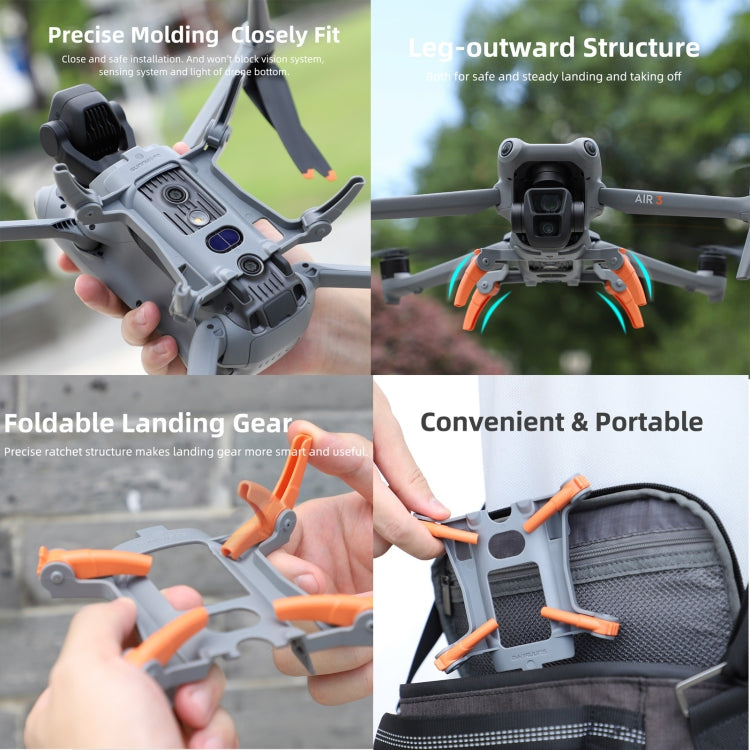 For DJI Air 3 Sunnylife LG664 Foldable Spider Landing Gear(Orange) -  by Sunnylife | Online Shopping South Africa | PMC Jewellery | Buy Now Pay Later Mobicred