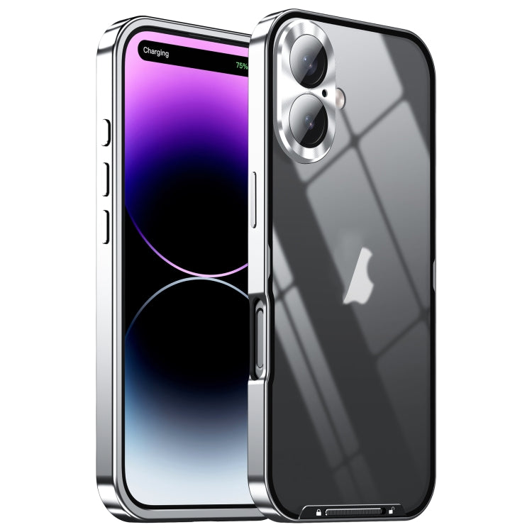 For iPhone 16 Frosted Metal Phone Case(Silver) - iPhone 16 Cases by PMC Jewellery | Online Shopping South Africa | PMC Jewellery | Buy Now Pay Later Mobicred