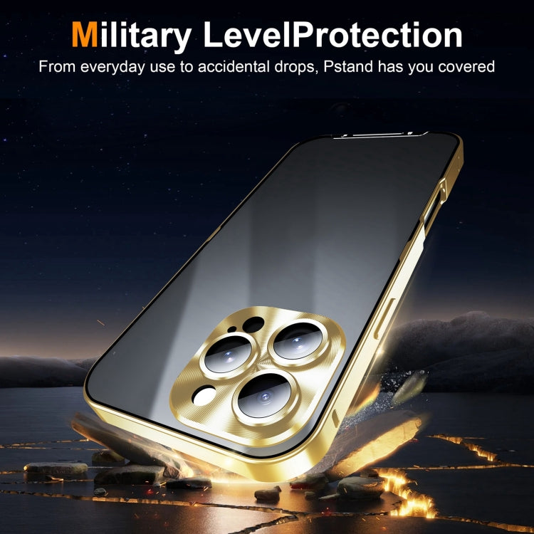 For iPhone 16 Pro Frosted Metal Phone Case(Gold) - iPhone 16 Pro Cases by PMC Jewellery | Online Shopping South Africa | PMC Jewellery | Buy Now Pay Later Mobicred