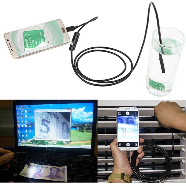 AN97 Waterproof Micro USB Endoscope Snake Tube Inspection Camera for Parts of OTG Function Android Mobile Phone, with 6 LEDs, Lens Diameter:8mm(Length: 1m) -  by PMC Jewellery | Online Shopping South Africa | PMC Jewellery | Buy Now Pay Later Mobicred