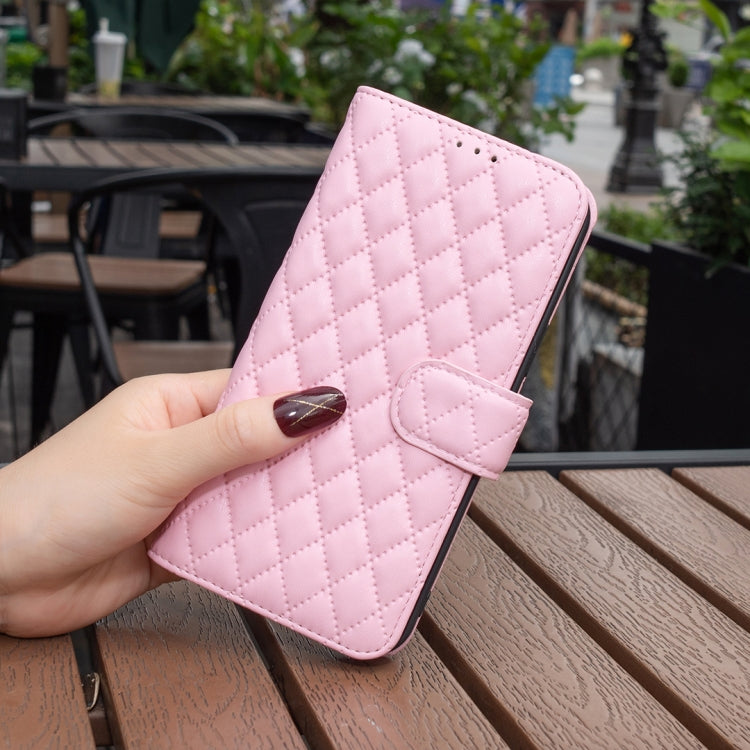 For Honor X8b Diamond Lattice Wallet Flip Leather Phone Case(Pink) - Honor Cases by PMC TechLife | Online Shopping South Africa | PMC TechLife | Buy Now Pay Later Mobicred