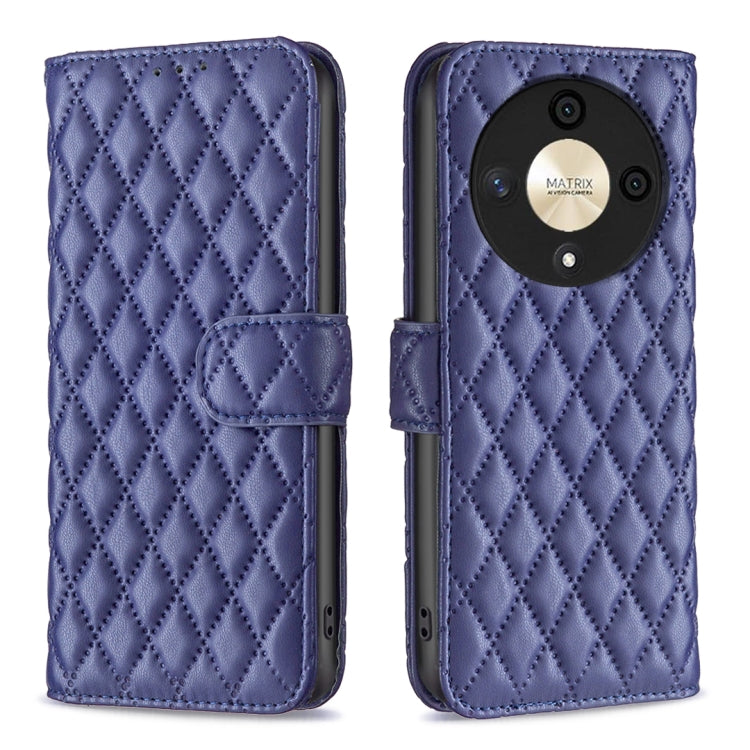 For Honor X9b/Magic6 Lite 5G Diamond Lattice Wallet Flip Leather Phone Case(Blue) - Honor Cases by PMC TechLife | Online Shopping South Africa | PMC TechLife | Buy Now Pay Later Mobicred