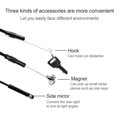 AN97 Waterproof Micro USB Endoscope Hard Tube Inspection Camera for Parts of OTG Function Android Mobile Phone, with 6 LEDs, Lens Diameter:8mm(Length: 1m) -  by PMC Jewellery | Online Shopping South Africa | PMC Jewellery | Buy Now Pay Later Mobicred