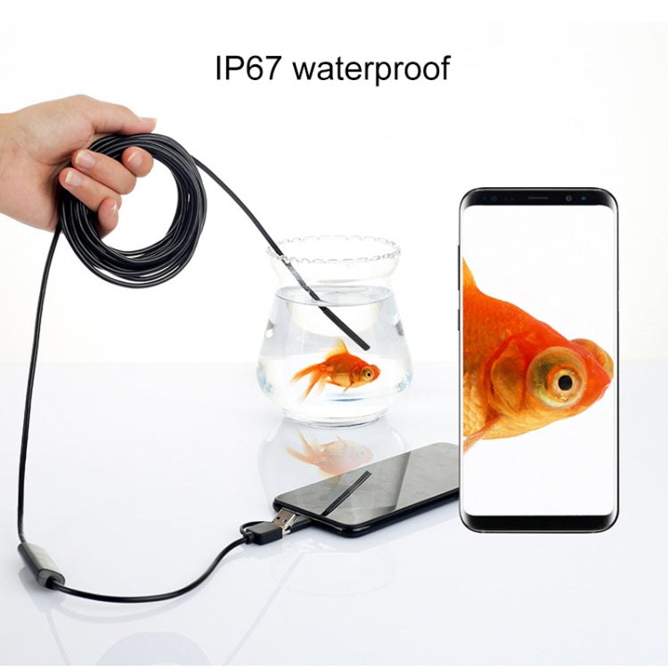 AN100 3 in 1 IP67 Waterproof USB-C / Type-C + Micro USB + USB HD Endoscope Snake Tube Inspection Camera for Parts of OTG Function Android Mobile Phone, with 6 LEDs, Lens Diameter:5.5mm(Length: 10m) -  by PMC Jewellery | Online Shopping South Africa | PMC Jewellery | Buy Now Pay Later Mobicred