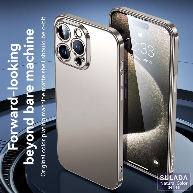 For iPhone 15 Pro Max SULADA Electroplating Frosted TPU Phone Case(Dark Purple) - iPhone 15 Pro Max Cases by SULADA | Online Shopping South Africa | PMC Jewellery | Buy Now Pay Later Mobicred