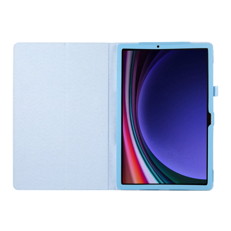 For Samsung Galaxy Tab S9+ / S10+ Litchi Texture Leather Tablet Case with Holder(Sky Blue) - Other Galaxy Tab PC by PMC Jewellery | Online Shopping South Africa | PMC Jewellery | Buy Now Pay Later Mobicred