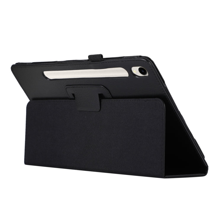 For Samsung Galaxy Tab S9 Ultra Litchi Texture Leather Tablet Case with Holder(Black) - Other Galaxy Tab PC by PMC Jewellery | Online Shopping South Africa | PMC Jewellery | Buy Now Pay Later Mobicred