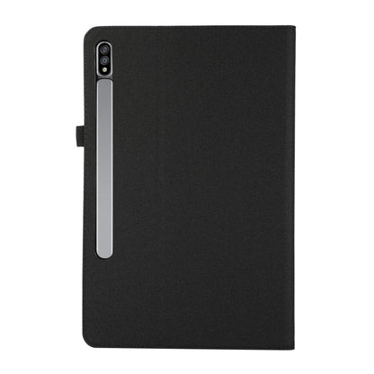 For Samsung Galaxy Tab S9 Horizontal Flip TPU + Fabric PU Leather Tablet Case(Black) - Galaxy Tab S9 Cases by PMC Jewellery | Online Shopping South Africa | PMC Jewellery | Buy Now Pay Later Mobicred