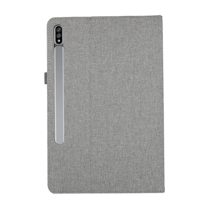 For Samsung Galaxy Tab S9+ / S10+ Horizontal Flip TPU + Fabric PU Leather Tablet Case(Grey) - Other Galaxy Tab PC by PMC Jewellery | Online Shopping South Africa | PMC Jewellery | Buy Now Pay Later Mobicred