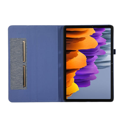 For Samsung Galaxy Tab S10 Ultra Horizontal Flip TPU + Fabric PU Leather Tablet Case(Dark Blue) - Tab S10 Ultra Cases by PMC Jewellery | Online Shopping South Africa | PMC Jewellery | Buy Now Pay Later Mobicred