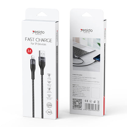 Yesido CA121L 2A USB to 8 Pin Fast Charging Data Cable, Length:1m - Normal Style Cable by Yesido | Online Shopping South Africa | PMC Jewellery | Buy Now Pay Later Mobicred