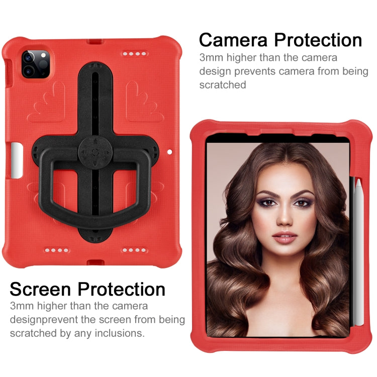 For iPad Air 11 2024 Shield 360 Rotation Handle EVA Shockproof PC Tablet Case(Red Black) - iPad Air 11 2024 Cases by PMC Jewellery | Online Shopping South Africa | PMC Jewellery | Buy Now Pay Later Mobicred