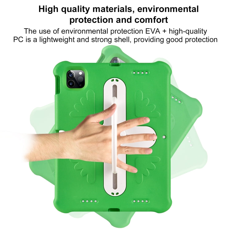 For iPad Air 11 2024 Shield 360 Rotation Handle EVA Shockproof PC Tablet Case(Green Beige) - iPad Air 11 2024 Cases by PMC TechLife | Online Shopping South Africa | PMC TechLife | Buy Now Pay Later Mobicred