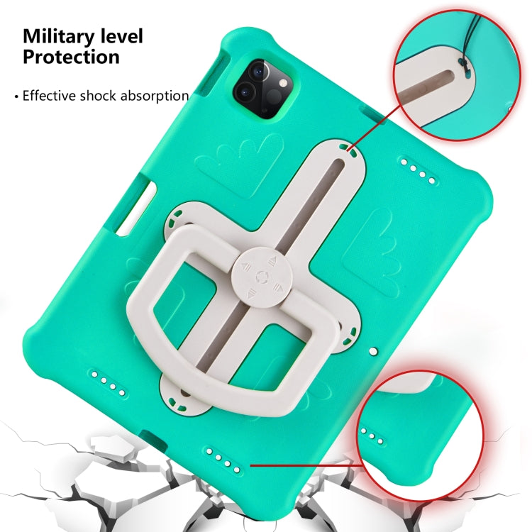 For iPad Air 11 2024 Shield 360 Rotation Handle EVA Shockproof PC Tablet Case(Mint Green Beige) - iPad Air 11 2024 Cases by PMC Jewellery | Online Shopping South Africa | PMC Jewellery | Buy Now Pay Later Mobicred