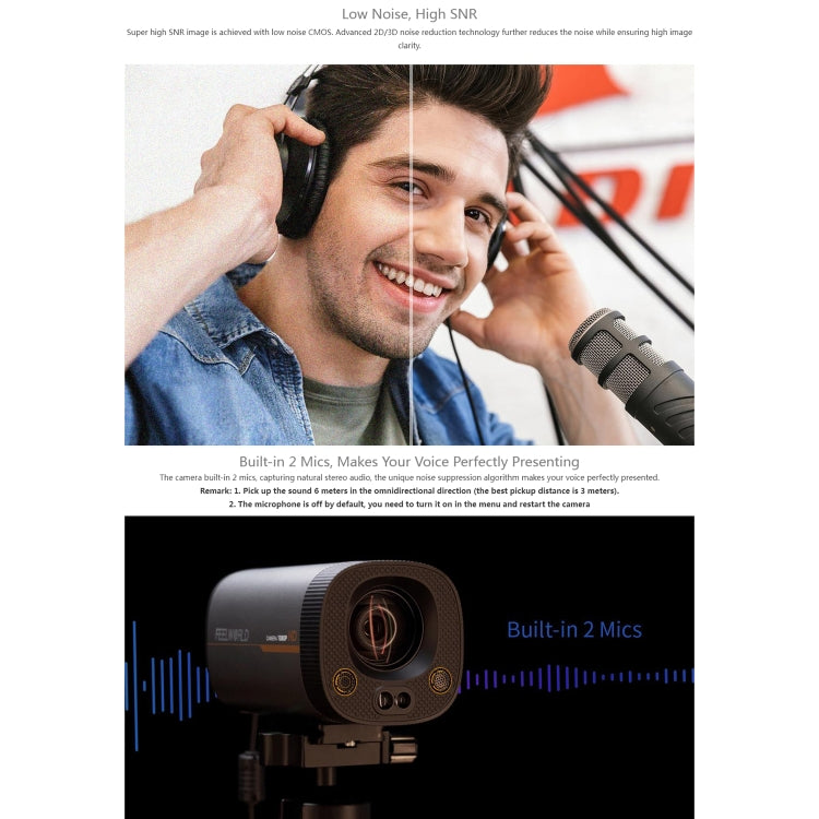 FEELWORLD HV10X Professional Streaming Camera Full HD 1080P 60fps USB 3.0 HDMI(EU Plug) - free shipping - PMc TechLife - Order now!