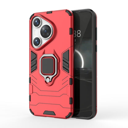 For Huawei Pura 70 Shockproof PC + TPU Holder Phone Case(Red) - Huawei Cases by PMC Jewellery | Online Shopping South Africa | PMC Jewellery | Buy Now Pay Later Mobicred