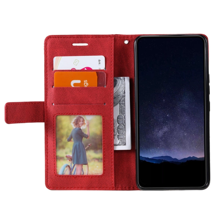 For Google Pixel 9 Pro Skin Feel Splicing Leather Phone Case(Red) - Google Cases by PMC TechLife | Online Shopping South Africa | PMC TechLife | Buy Now Pay Later Mobicred