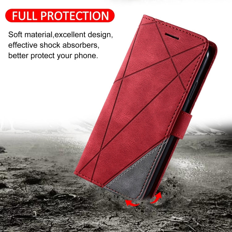 For Google Pixel 9 Pro Skin Feel Splicing Leather Phone Case(Red) - Google Cases by PMC TechLife | Online Shopping South Africa | PMC TechLife | Buy Now Pay Later Mobicred