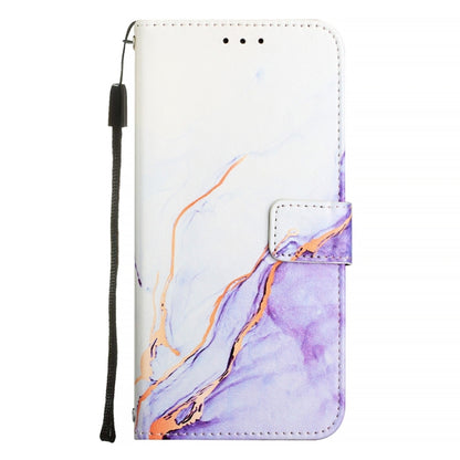 For Huawei Pura 70 PT003 Marble Pattern Flip Leather Phone Case(LS006 White Purple) - Huawei Cases by PMC Jewellery | Online Shopping South Africa | PMC Jewellery | Buy Now Pay Later Mobicred