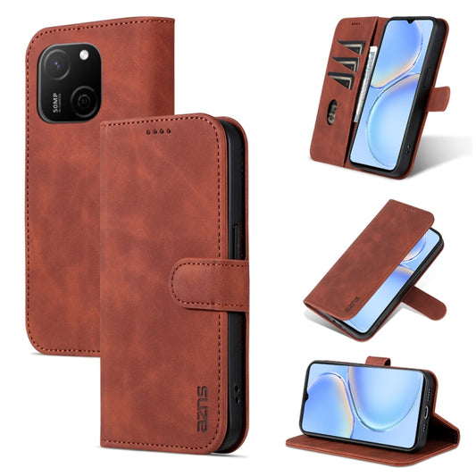 For Huawei Maimang A20 AZNS Skin Feel Calf Texture Flip Leather Phone Case(Brown) - Huawei Cases by AZNS | Online Shopping South Africa | PMC Jewellery | Buy Now Pay Later Mobicred