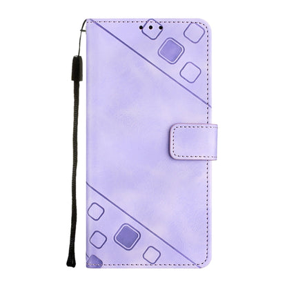 For Google Pixel 9 / 9 Pro Skin-feel Embossed Leather Phone Case(Light Purple) - Google Cases by PMC Jewellery | Online Shopping South Africa | PMC Jewellery | Buy Now Pay Later Mobicred