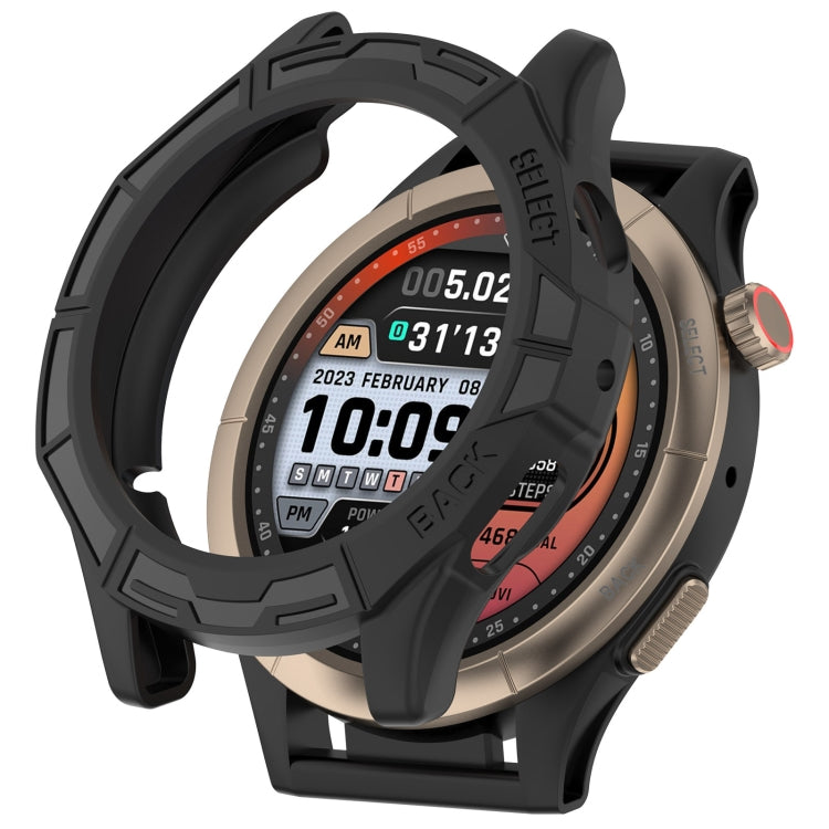 For Amazfit Cheetah / Cheetah Pro Armor Hollow Watch Protective Case(Black) - Watch Cases by PMC TechLife | Online Shopping South Africa | PMC TechLife