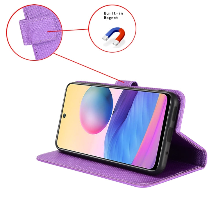 For Doogee X98 Diamond Texture Leather Phone Case(Purple) - Doogee Cases by PMC TechLife | Online Shopping South Africa | PMC TechLife | Buy Now Pay Later Mobicred