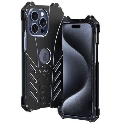 For iPhone 15 Pro R-JUST Batman Metal Mobile Phone Protective Case(Black) - iPhone 15 Pro Cases by R-JUST | Online Shopping South Africa | PMC Jewellery