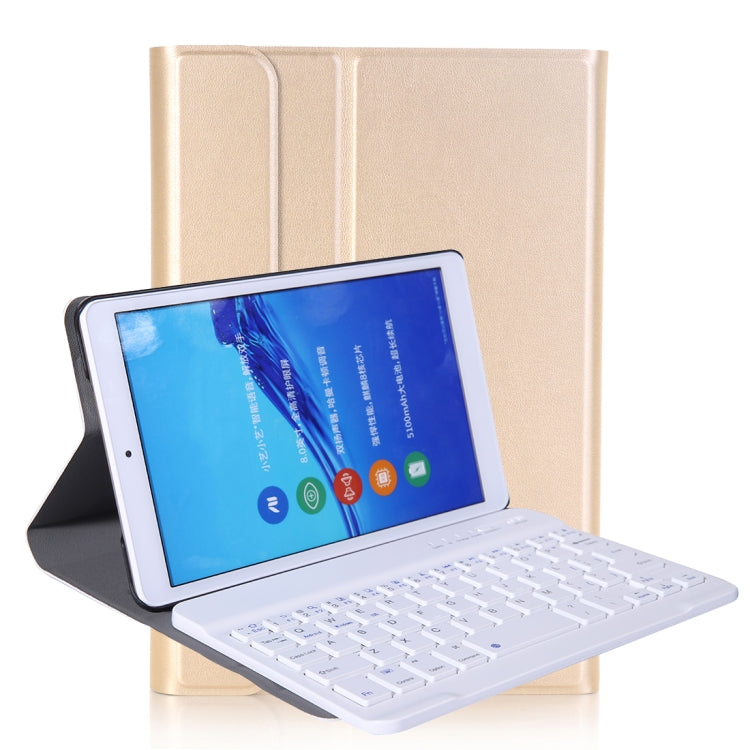 A0T8 For Huawei MatePad T8 8 inch ABS Ultra-thin Detachable Bluetooth Keyboard Voltage PU Leather Tablet Case with Bracket(Gold) - free shipping - PMC TechLife - Order now!