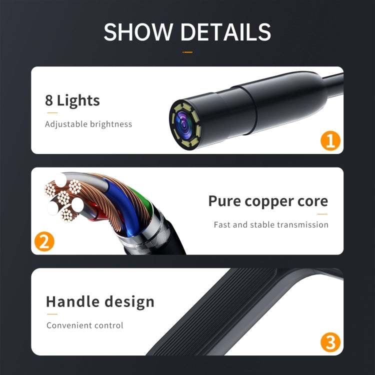 P200 8mm Side Lenses Integrated Industrial Pipeline Endoscope with 4.3 inch Screen, Spec:15m Tube -  by PMC Jewellery | Online Shopping South Africa | PMC Jewellery | Buy Now Pay Later Mobicred