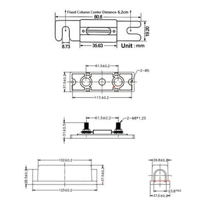 3 in 1 ANL Car Audio Modified Fuse Holder with 200A Fuse, Current:250A - Fuse by PMC Jewellery | Online Shopping South Africa | PMC Jewellery | Buy Now Pay Later Mobicred