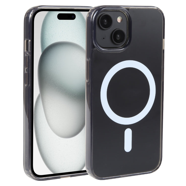 For iPhone 15 GEBEI MagSafe Magnetic Transparent Phone Case(Transparent Black) - iPhone 15 Cases by GEBEI | Online Shopping South Africa | PMC Jewellery