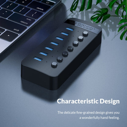 ORICO CT2U3-16AB Plastic Stripes 16 Ports USB 3.0 HUB with Individual Switches, Plug:AU Plug(White) - USB 3.0 HUB by ORICO | Online Shopping South Africa | PMC Jewellery | Buy Now Pay Later Mobicred