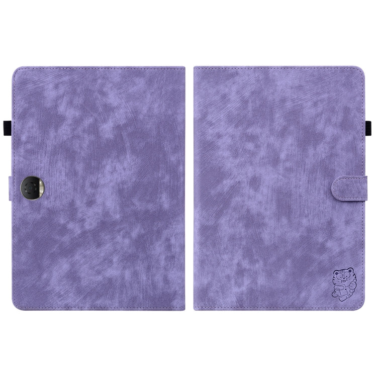 For Honor Pad 9 12.1 Embossed Tiger Pattern Leather Tablet Case(Purple) - free shipping - PMC TechLife - Order now!