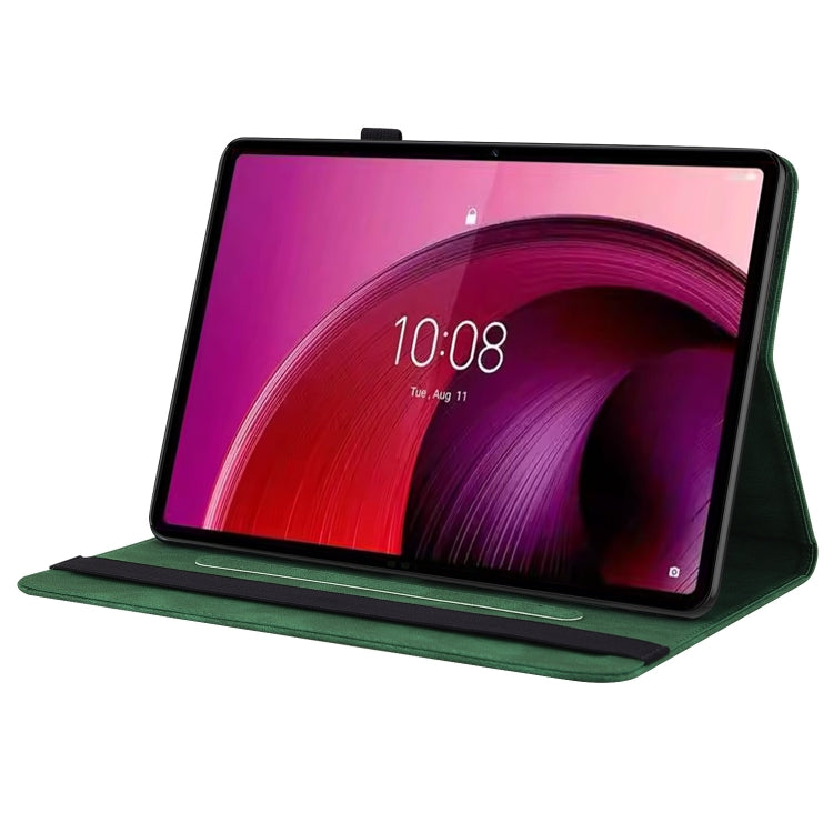 For Lenovo Tab M11/Xiaoxin Pad 11 2024 Butterfly Flower Embossed Leather Tablet Case(Green) - free shipping - PMC Jewellery - Order now!