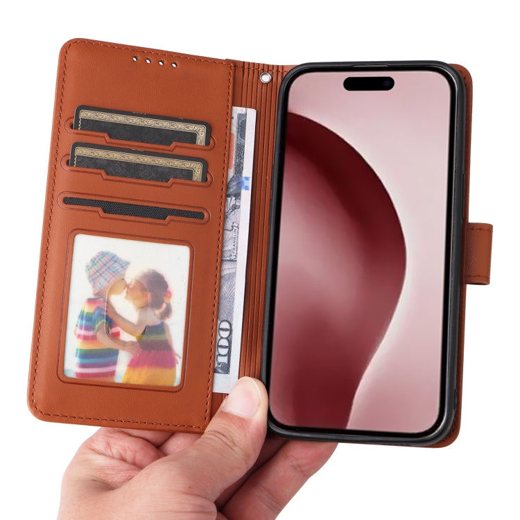 For iPhone 16 Pro BETOPNICE BN-005 2 in 1 Detachable Imitate Genuine Leather Phone Case(Brown) - iPhone 16 Pro Cases by BETOPNICE | Online Shopping South Africa | PMC Jewellery | Buy Now Pay Later Mobicred