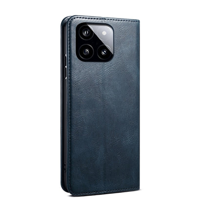 For Xiaomi Redmi K70/K70 Pro Oil Wax Crazy Horse Texture Leather Phone Case(Blue) - K70 Pro Cases by PMC Jewellery | Online Shopping South Africa | PMC Jewellery | Buy Now Pay Later Mobicred