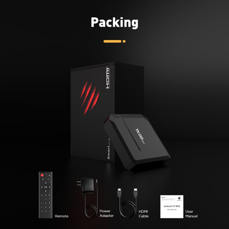 TX98 Max 4K Android 12.1 Smart TV Box with Remote Control, 2GB+16GB, Allwinner H618 Quad-Core(EU Plug) - Others by PMC Jewellery | Online Shopping South Africa | PMC Jewellery | Buy Now Pay Later Mobicred