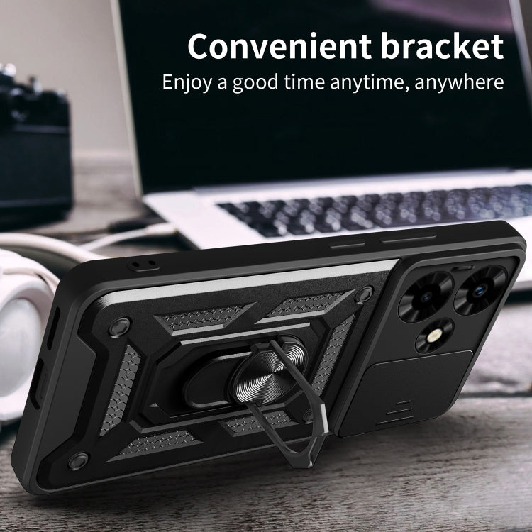 For Infinix Hot 30 Sliding Camera Cover Design TPU+PC Phone Case(Gold) - Infinix Cases by PMC TechLife | Online Shopping South Africa | PMC TechLife | Buy Now Pay Later Mobicred