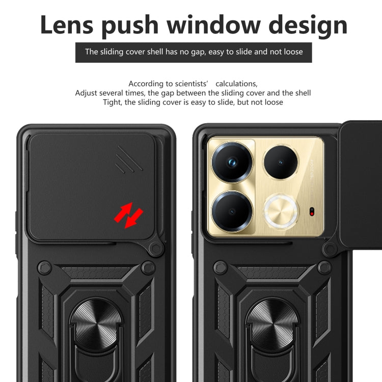 For Infinix Note 40 4G Sliding Camera Cover Design TPU+PC Phone Case(Black) - Infinix Cases by PMC TechLife | Online Shopping South Africa | PMC TechLife | Buy Now Pay Later Mobicred