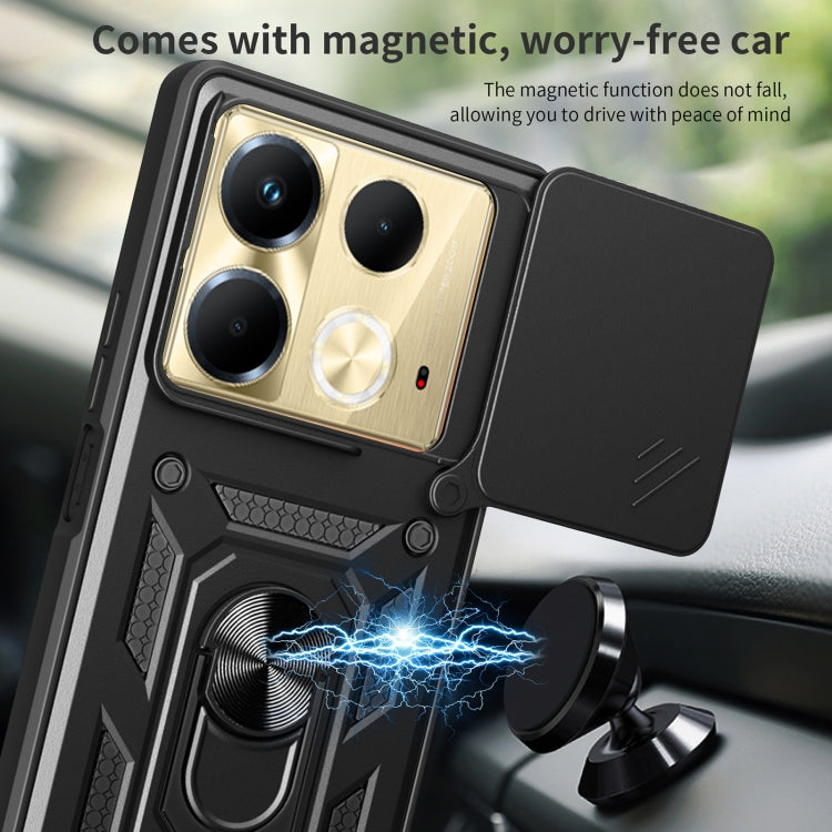 For Infinix Note 40 4G Sliding Camera Cover Design TPU+PC Phone Case(Black) - Infinix Cases by PMC TechLife | Online Shopping South Africa | PMC TechLife | Buy Now Pay Later Mobicred