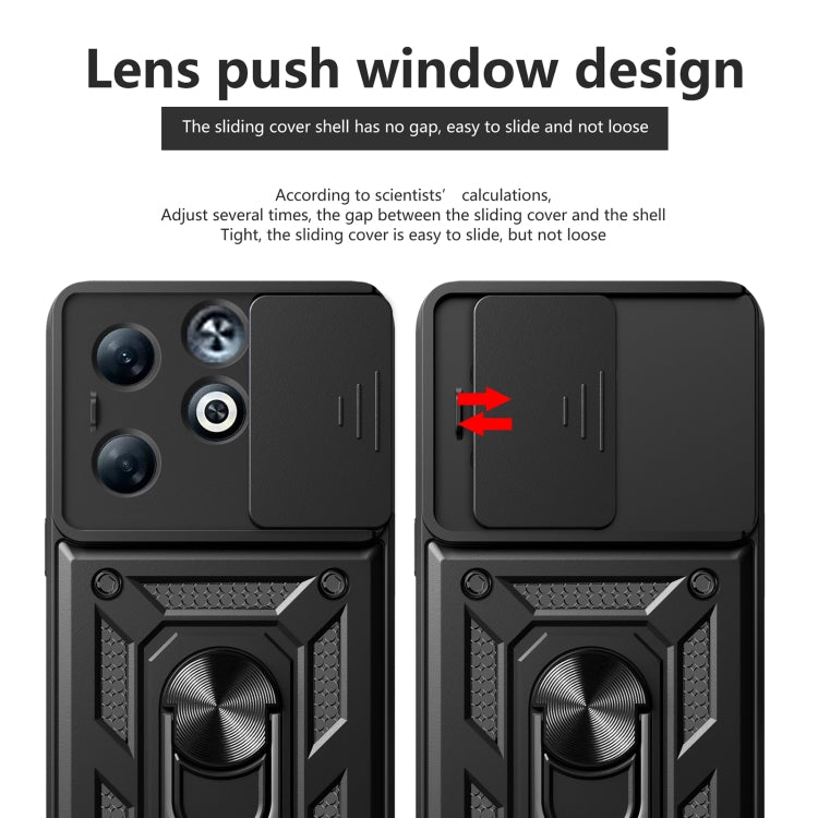 For Infinix Smart 8 Plus / 8 Pro Sliding Camera Cover Design TPU+PC Phone Case(Gold) - Infinix Cases by PMC TechLife | Online Shopping South Africa | PMC TechLife | Buy Now Pay Later Mobicred